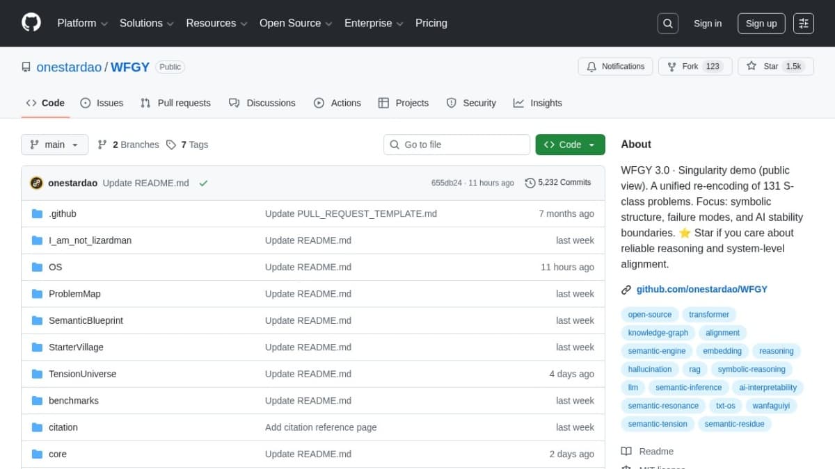 WFGY 3.0 · Tension Universe (BlackHole‑131).
