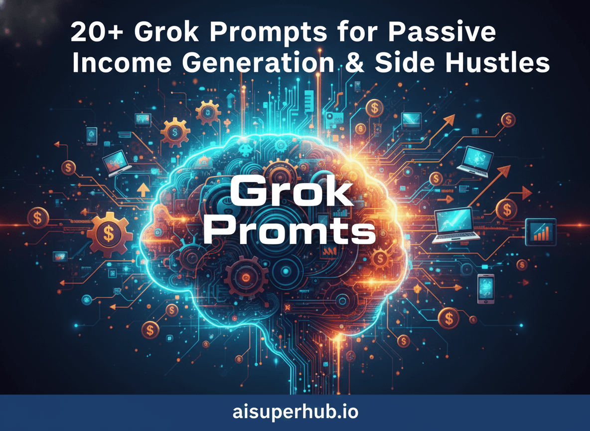20+ Grok Prompts for Passive Income Generation & Side Hustles