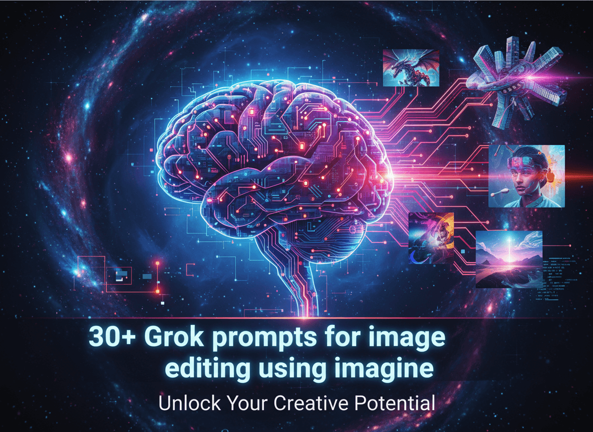 30+ Grok prompts for image editing using imagine.